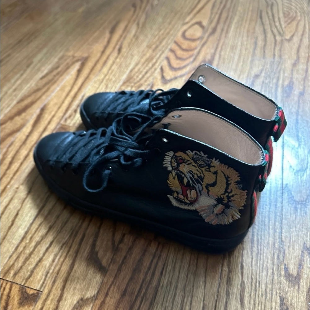 Gucci Tiger Patch Leather Hightops Rrraarree - image 2